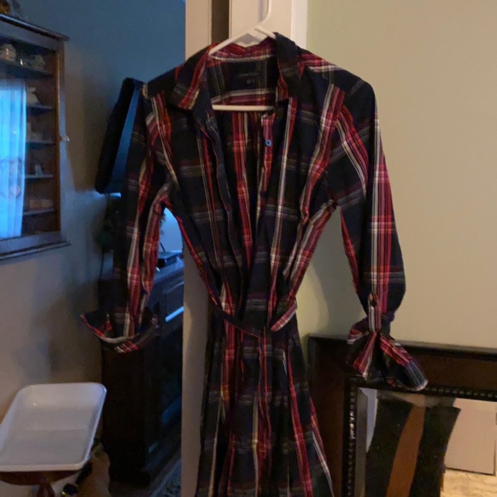 Plaid Tommy Hilfiger button up dress